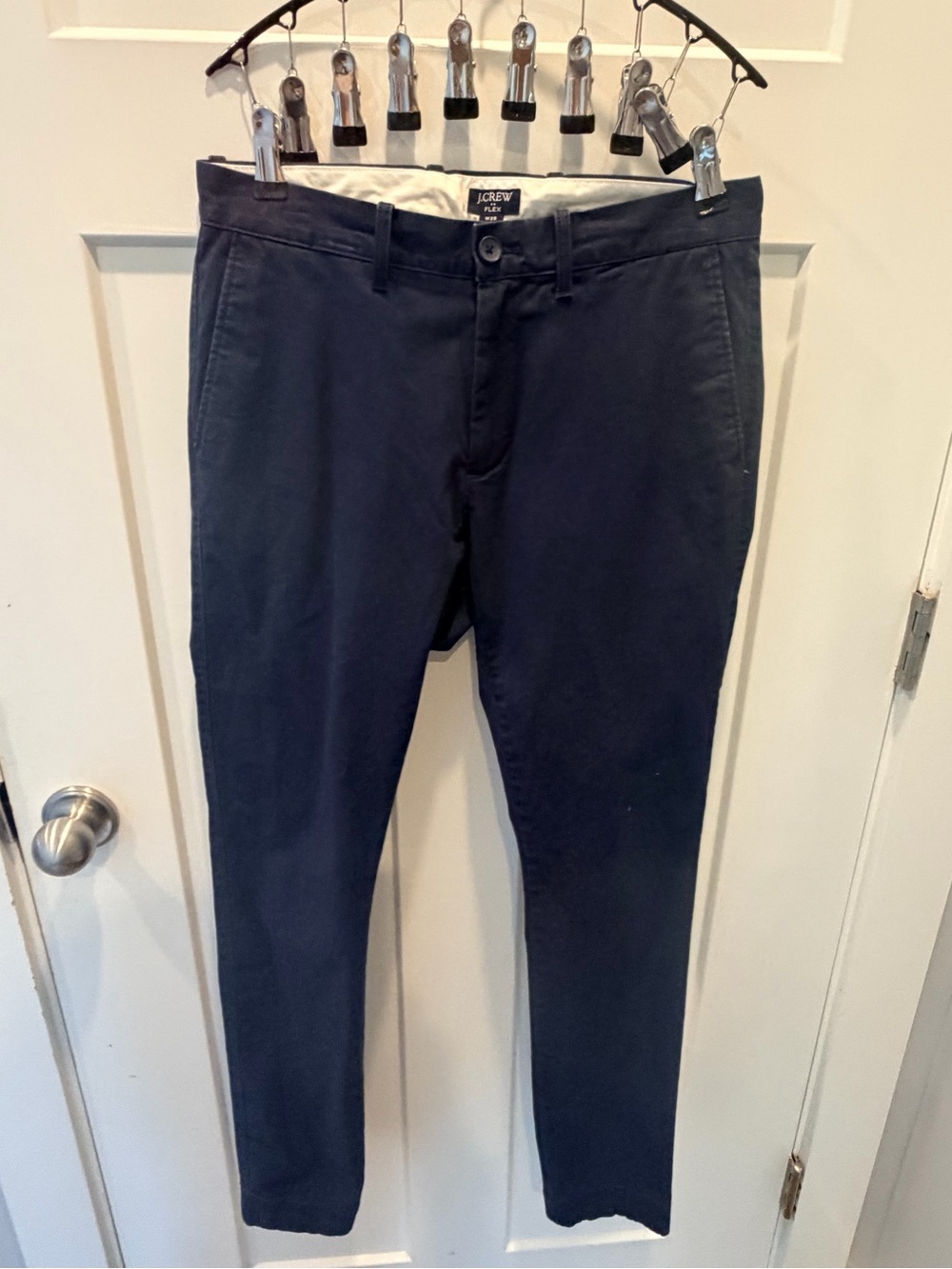J.Crew Men’s 29x32 Flex Chino Pants Navy Blue Stretch Slim Casual